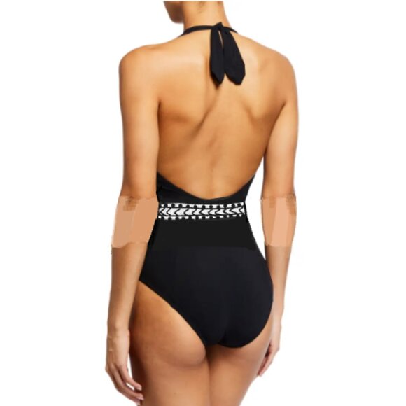 Brand New Lemlem Deep-V Belted One Piece Swimsuit - Picture 2 of 9